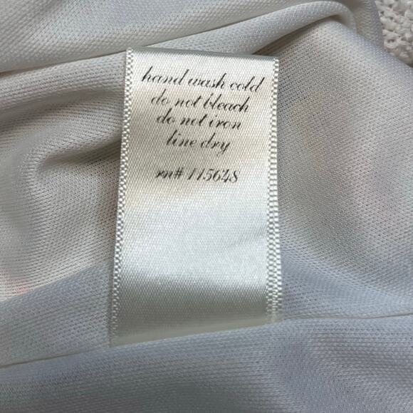 Quinn Sz M Tweed Shift Dress White Sleeveless Pastel Coastal Preppy Spring Style - Picture 10 of 13